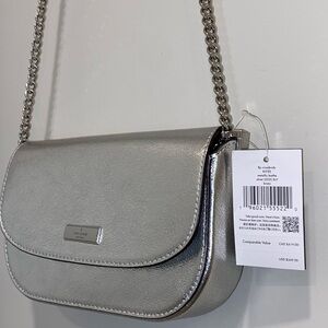 Kate Spade Silver Crossbody Chain Bag